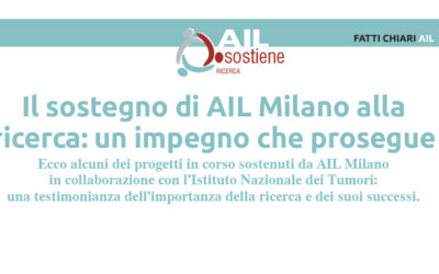 Il sostegno di AIL Milano alla ricerca: un impegno che prosegue