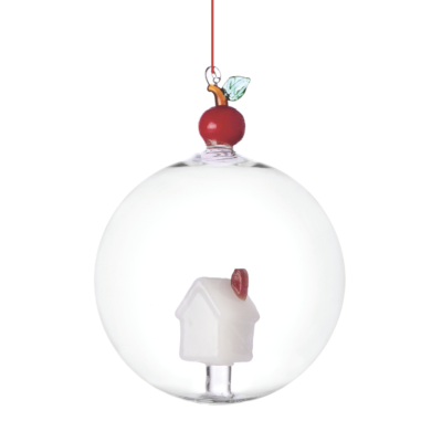 DECORAZIONE IN VETRO CASA CON MELA